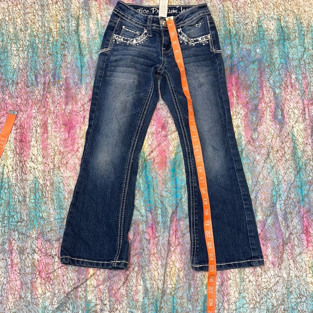 Justice Simply Low Bootcut Girls Jeans Size 6R - Picture 6 of 12